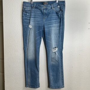 Torrid Distressed Boyfriend Jeans Medium Wash Womens 18 Jeans Straight Leg